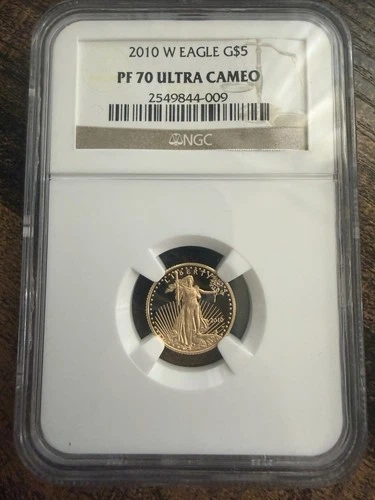 2010-W $5 American Gold Eagle - 1/10 Oz Gold PF70 UCAM NGC