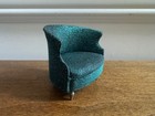 VINTAGE 1960s IDEAL PETITE PRINCESS FANTASY FURNITURE SALON DRUM CHAIR TEAL 2.25 — photo 8
