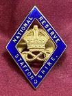 Genuine WW1 National Reserve Staffordshire Lapel Badge Gaunt maker