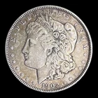 1902 Morgan Silver Dollar, AU+
