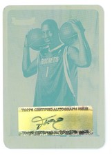 2004 Bowman Signature Tracy McGrady  #20 Yellow Printing Plate On-Card Auto #1/1