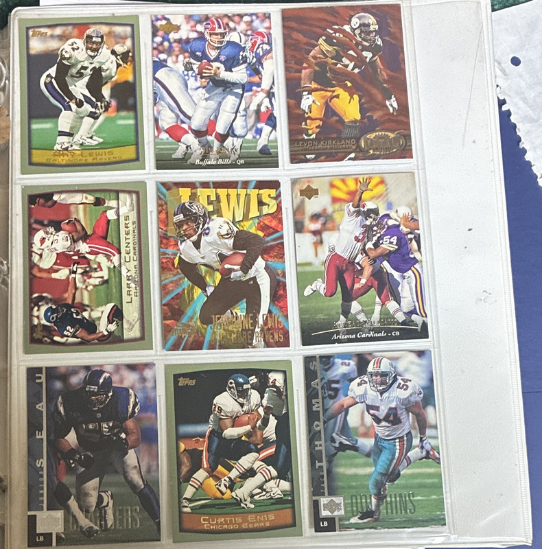 Topps 1998 NFL Football Card Lot (9) Jamal Lewis Zach Thomas Kirkland
