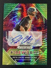 Pete Crow-Armstrong 2020 Panini Prizm Drft Picks Auto Hyper Green/Yellow #PDP182
