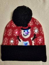 Christmas LED Light-up Beanie - Snowman