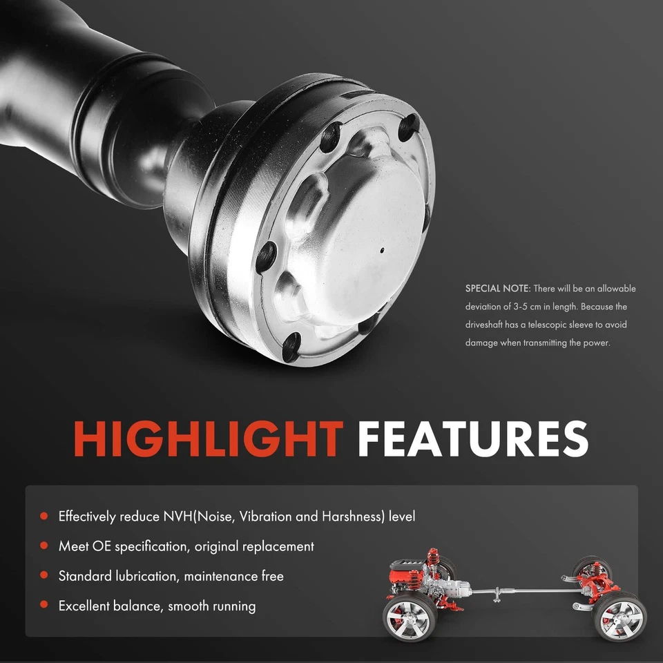 Nuevo conjunto de eje de transmisión para BMW 745Li 750Li 2003-2008 V8 4,8 L trasero 26107573568 Foto 4 de 4