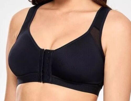 NWT DELIMIRA Women's Front Closure Posture Wireless Back Full Coverage Bra 36DD