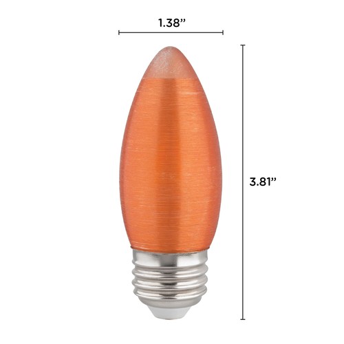 2W =20W LED Candle Light Thread Amber Spun Chandelier C11 E26 Base Warm White - Picture 2 of 5