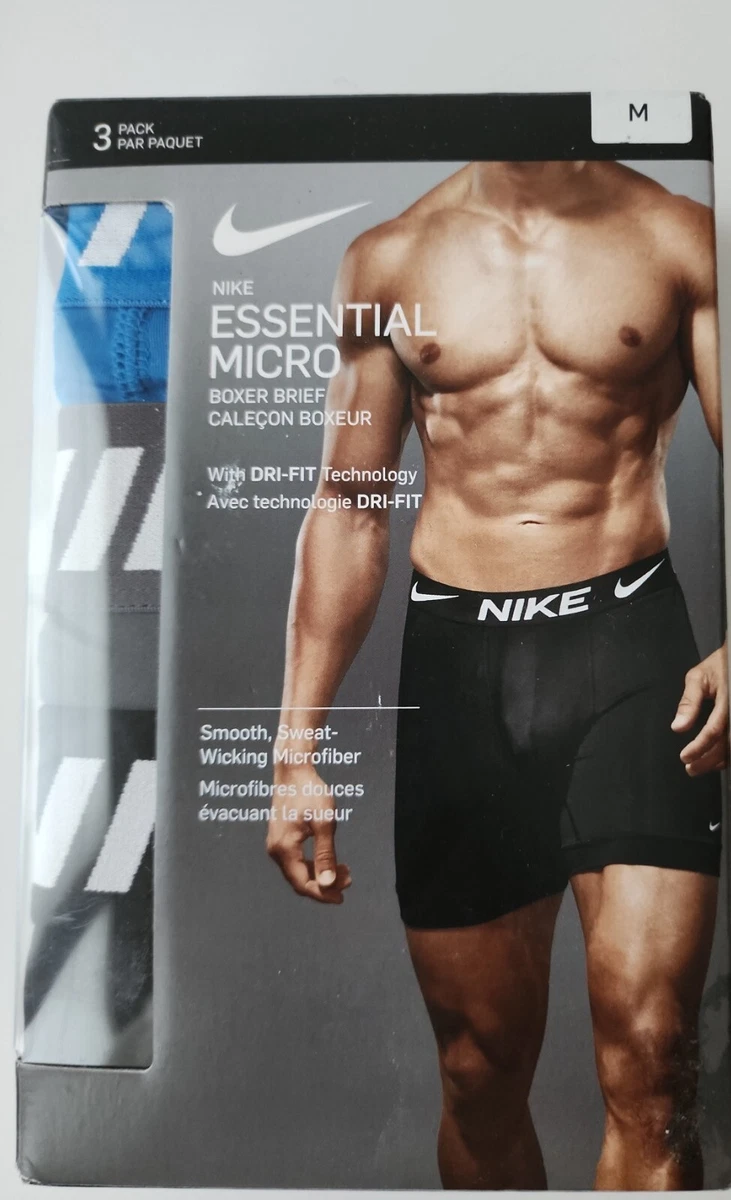 Nike Underwear Nike Essential Micro 3 PK Boxer Briefs Mens