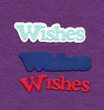 WISHES  2 with background die cuts scrapbook cards