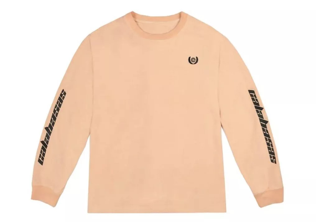 Yeezy Calabasas Long Sleeve Tee XL Peach Orange Kanye West Season Spring