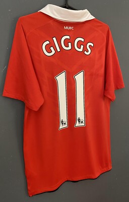 MEN'S MANCHESTER UNITED 2010/2011 RYAN GIGGS SOCCER FOOTBALL SHIRT