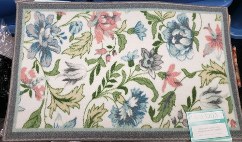 ACCENT PRINTED RUG (nonskid)(18"x30") FLOWERS, PAISLEY VERVEINE, gray, Waverly - 第 5/11 張圖片