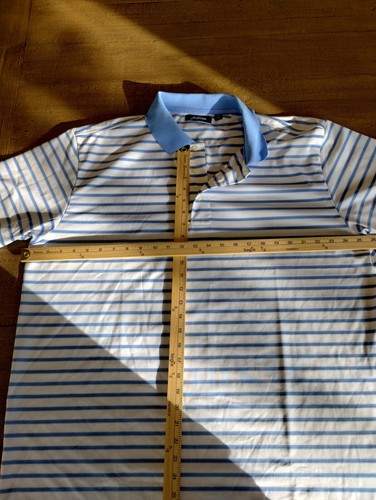 JACK NICKLAUS POLO SHIRT MENS XXL BLUE MICROFIBER GOLFING COLLAR SHORT-SLEEVE - Picture 8 of 12