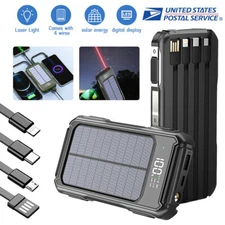 2025 Super 50000000mAh 4 Output Portable Charger Solar Power Bank for Cell Phone