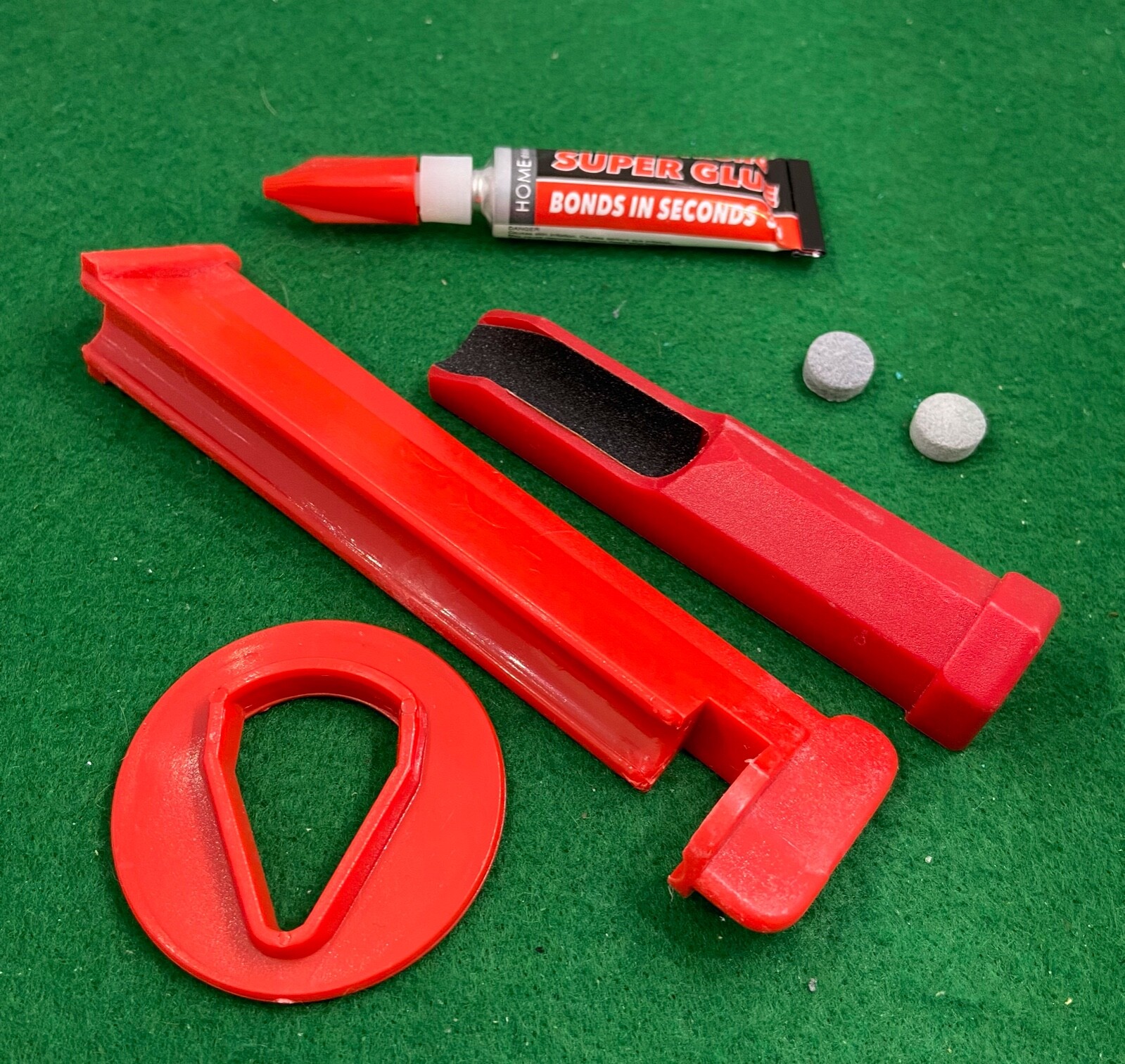 Snooker Cue ReTipping Kit Sander, Clamp, Glue, Tips eBay