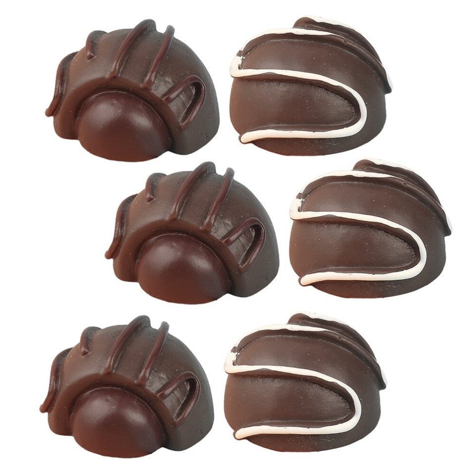 12pcs Small Chocolates Model Realistic Faux Chocolates Resin Craft Fake