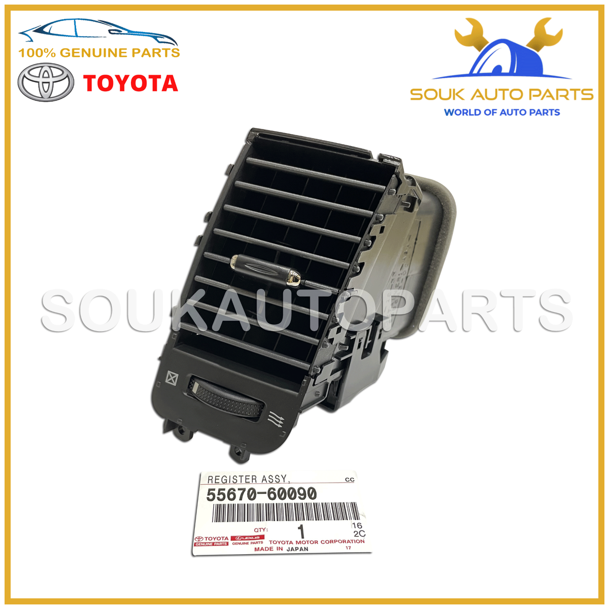 55670-60090 Genuine Toyota REGISTER ASSY, INSTRUMENT PANEL, CENTER