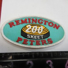REMINGTON PETERS 200 TRAP SKEET EMBROIDERED SEW ON ONLY PATCH VINTAGE 3.75" x 2"