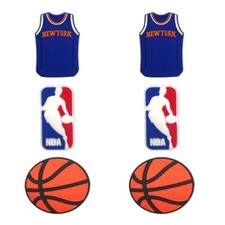 NBA New York Knicks Basketball Team Shoe Charms - 6 Pieces