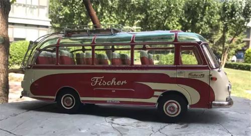 for Schuco for Mercedes for Benz for Setra S6 for Fischer 1956 red 1:18 Model - Picture 6 of 13