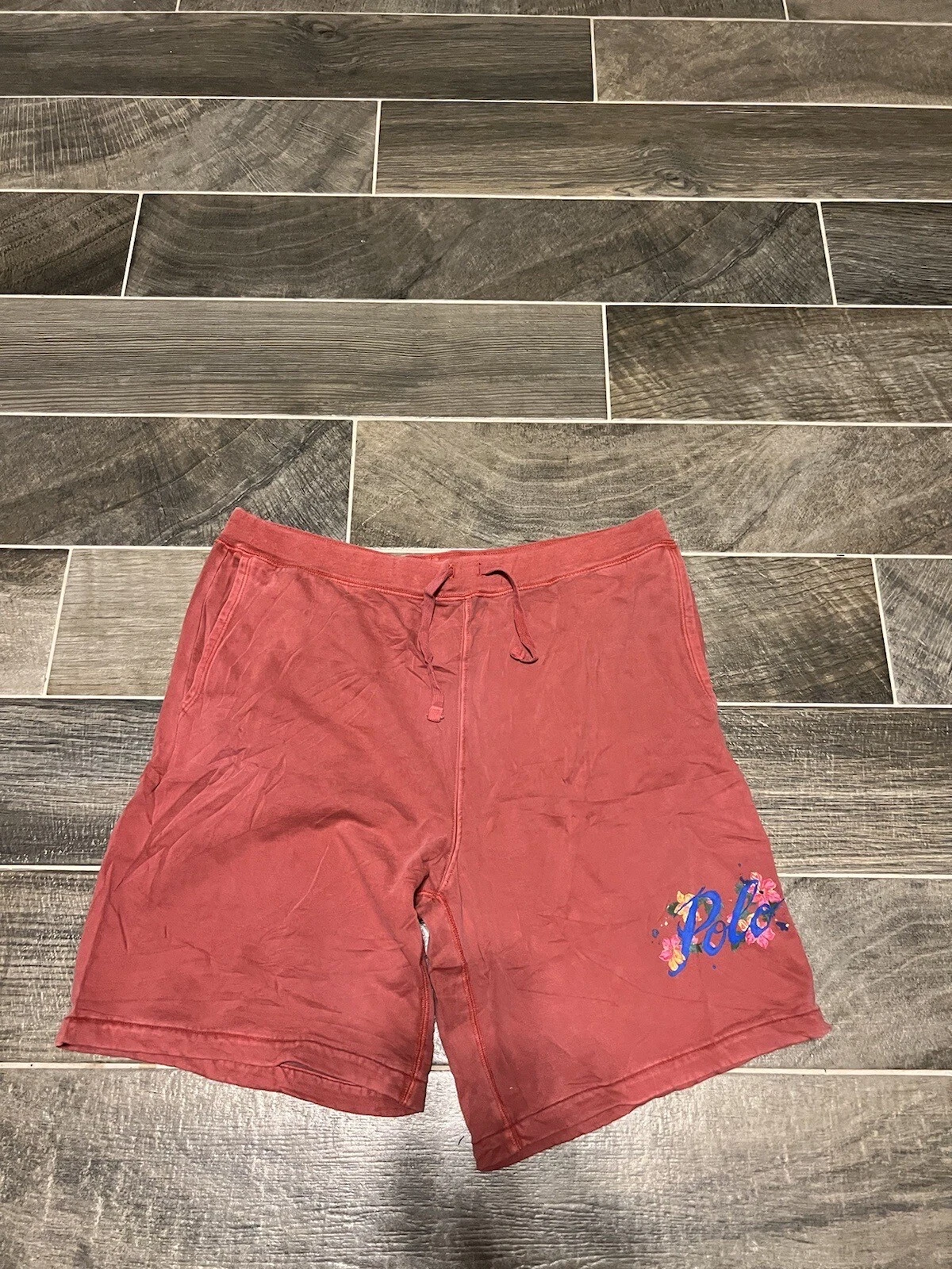 Ralph Lauren Polo Mens Floral Accent Sweat Shorts Nantucket Red Size 2XLT NWOT