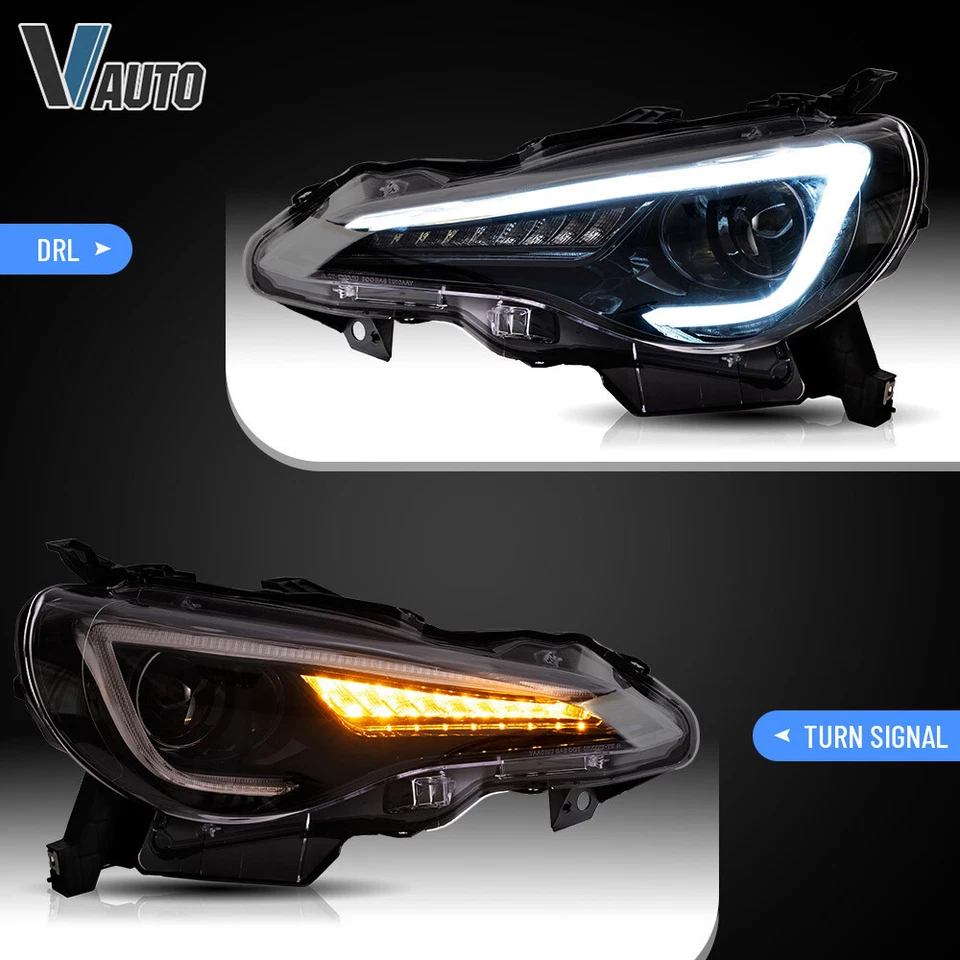 VLAND LED Headlights Sequential For Toyota 86/Scion FRS/Subaru BRZ +Tail Lights - Image 4 of 4