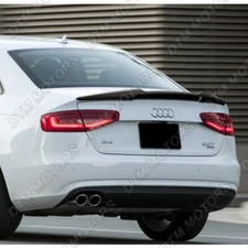 For 13-16 Audi A4 B8.5 Sedan Real Carbon Fiber V-Style Rear Trunk Spoiler Wing
