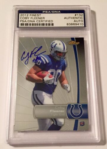 2012 Topps Finest Coby Fleener New Orleans Saints Signed Card PSA/DNA Slabbed  - Picture 1 of 1