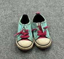 Converse ALL-STARs Infant Size 8 Unisex Blue Pink Canvas Casual Footwear