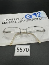 TURA R601 Eyeglasses Frame Japan Half Rimless 54-18-135 Silver