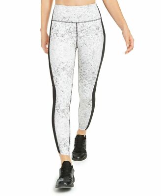 Ideology Women Leggings Snake-Print Colorblocked White 100075862MS Sz XS