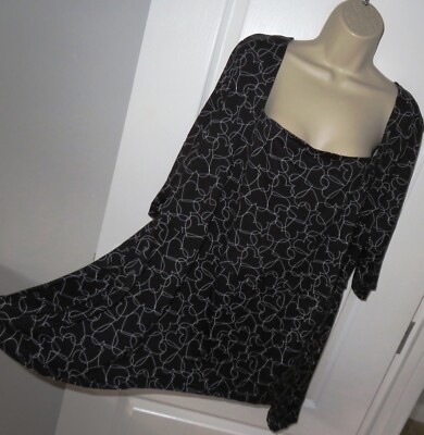 Damen SIMPLY BE schwarz Mix Stretch Jersey weich lockere Passform Top Bluse Gr. 30