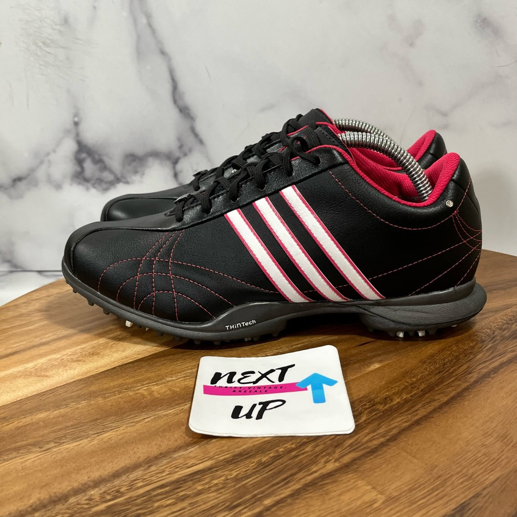 Adidas Women’s Natalie Golf Shoes Black Leather Lace … Gem