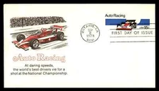 SALUTE TO AUTO RACING FLEETWOOD CACHET  1978 FDC UNADDR