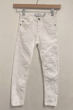 ZARA KIDS Girl White BASIC DENIM TWILL SKINNY JEANS 11 12 YEARS 4009