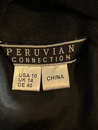 *Peruvian Connection* Silk Blouse 'Drawing Room' Blouse Blk Chiffon UK14 RP£375 - Picture 13 of 17