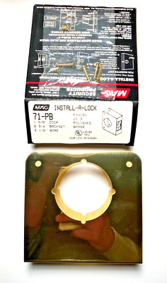 MAG SECURITY Brass Door Reinforcer INSTALL-A-LOCK Key N Knob Lock & Deadbolt US3