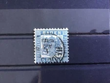 Baden  1862 SG30A   cat 110  used stamp   R30097
