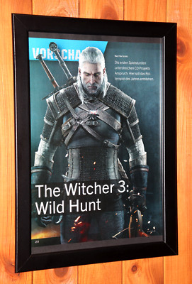The Witcher 3 Wild Hunt PS4 Xbox One Rare Small Promo Poster / Ad Page Framed
