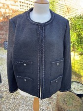 L K Bennett “JK Chance” Black Tweed Jacket Size 18