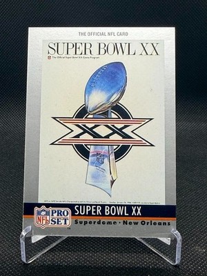 1990 Pro Set #20 Super Bowl XX Super Bowl Collectibles READ
