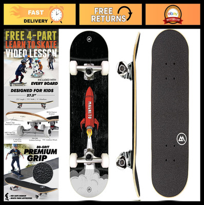 Complete Cruiser Skateboard - Magneto Style, Smooth Ride, Durable Deck, Easy to