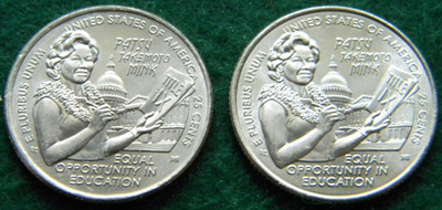 2024 P & D PATSY TAKEMOTO MINK AMERICAN WOMEN QUARTERS UNCIRCULATED (2 COINS)