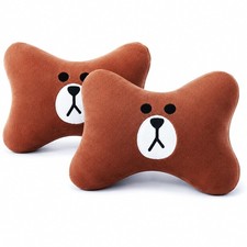 Cherish Car Neck Pillow - 2 Pack Cute Bear Headrest Support Cushion Soft Comf
