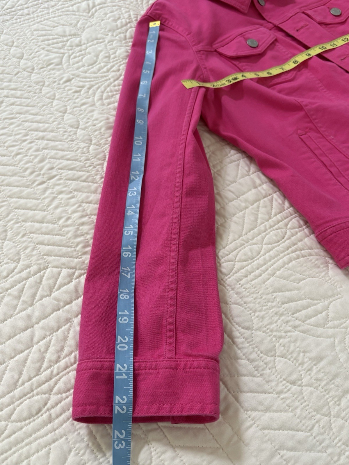 Talbots Pink Basic Jacket Button Collared Pockets… - image 6