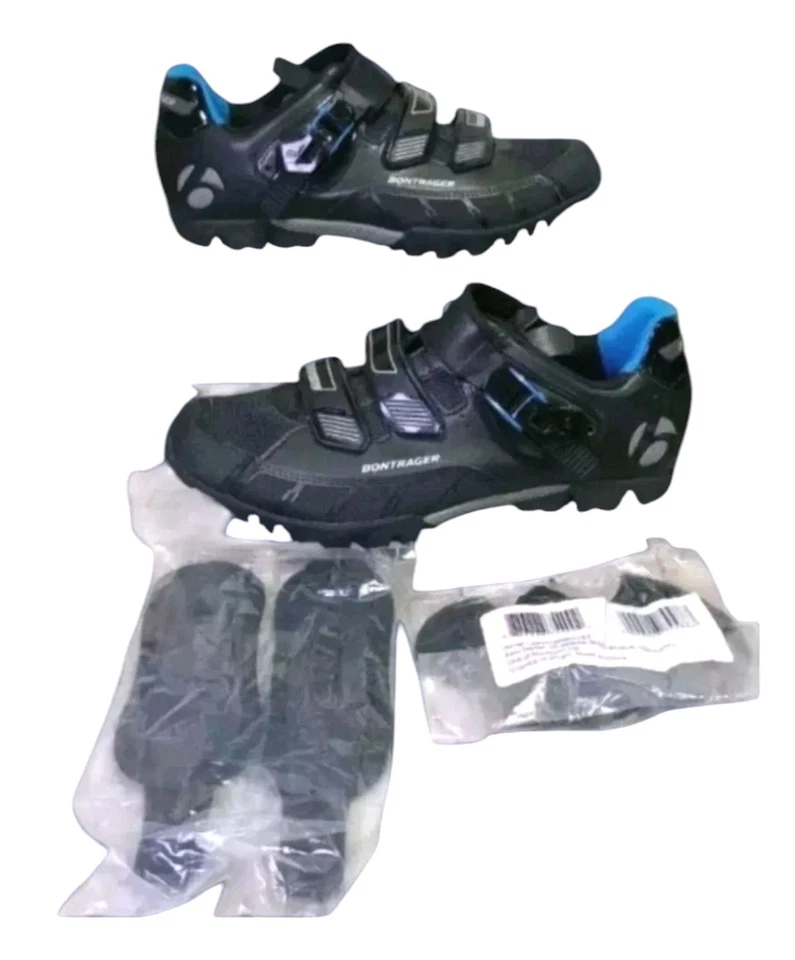 Tênis de ciclismo Bontrager Evoke DLX Inform preto azul feminino tamanho 8 + acessórios - Imagem 2 de 4