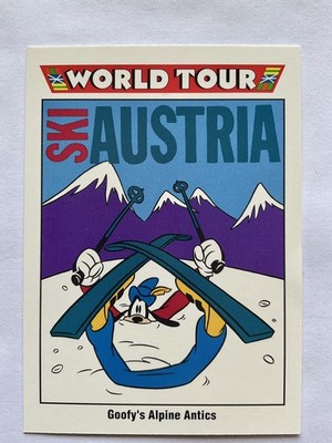 Disney Collector Cards, Impel, 1991, World Tour, Mickey, Goofy, Austria, mint++