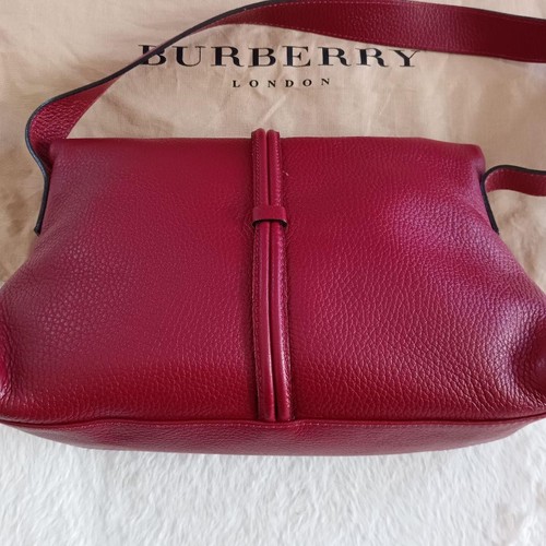 Vhtf Burberry Shoulder Bag Toggle Nova Check Horse Logo Red Women Bag Original C - Picture 13 of 20