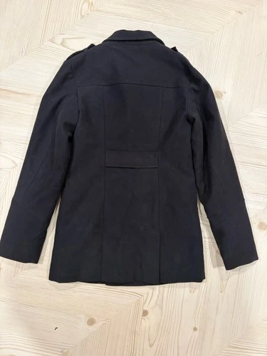 Vaute Men Vegan Peacoat Coat 100% Organic Cotton Recycled Lining NYC Size S image 2