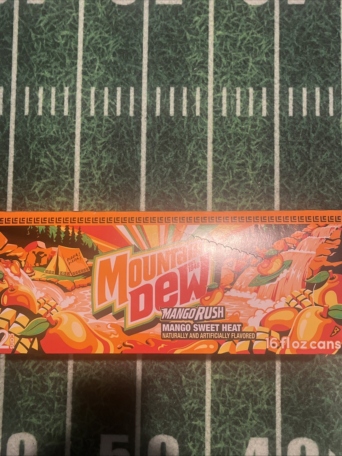 NEW LIMITED EDITION Mountain Dew Mango Rush Sweet Heat [12 Pack-16 fl oz Cans]